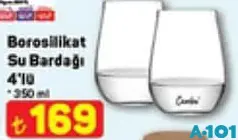 BOROSİLİKAT SU BARDAĞI 4'LÜ 350 ML